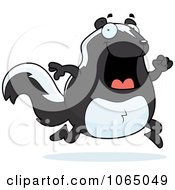 Poster, Art Print Of Chubby Skunk Running