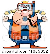 Poster, Art Print Of Mad Chubby Female Scuba Diver