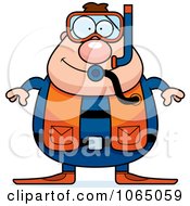 Poster, Art Print Of Chubby Male Scuba Diver