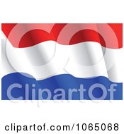 Clipart Waving Netherlands Flag Royalty Free Vector Illustration