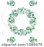 Clipart Floral Green Frame Royalty Free Vector Illustration