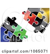 Clipart 3d Puzzle Pieces 2 Royalty Free Vector Illustration by Vector Tradition SM