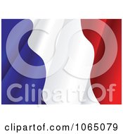 Clipart Waving France Flag Royalty Free Vector Illustration
