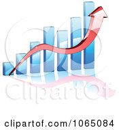 Clipart Bar Graph And Arrow 1 Royalty Free Vector Illustration by Vector Tradition SM