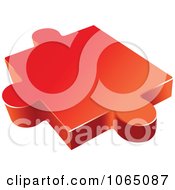 Clipart 3d Puzzle Piece 5 Royalty Free Vector Illustration