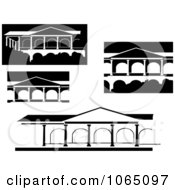Clipart Building Facades Royalty Free Vector Illustration