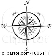Clipart Compass Face 3 Royalty Free Vector Illustration