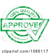 Poster, Art Print Of Green Quality Approved Stamp
