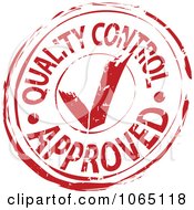 Clipart Red Quality Control Approved Stamp Royalty Free Vector Illustration by Vector Tradition SM