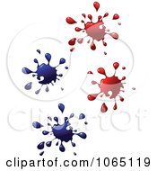 Clipart Colorful Splats 3 Royalty Free Vector Illustration