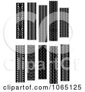 Clipart Tire Tread Marks 2 Royalty Free Vector Illustration