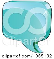 Clipart 3d Shiny Chat Balloon 2 Royalty Free Vector Illustration