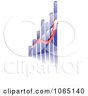 Clipart Bar Graph And Arrow 5 Royalty Free Vector Illustration