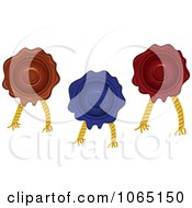 Clipart Wax Seals And Ropes 1 Royalty Free Vector Illustration