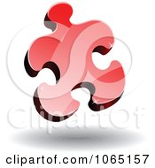 Clipart 3d Puzzle Piece 4 Royalty Free Vector Illustration