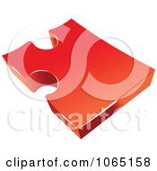 Clipart 3d Puzzle Piece 6 Royalty Free Vector Illustration