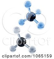 Clipart 3d Molecules Royalty Free Vector Illustration