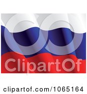 Clipart Waving Russian Flag Royalty Free Vector Illustration