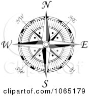 Clipart Compass Face 2 Royalty Free Vector Illustration