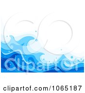 Poster, Art Print Of Blue Sea Waves Background 1