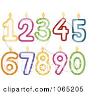 Poster, Art Print Of Numbered Birthday Candles