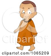 Monk Boy Walking