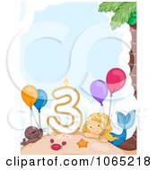 Poster, Art Print Of Mermaid By A Third Birthday Candle