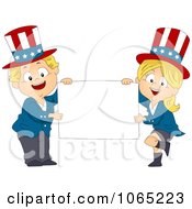 Poster, Art Print Of American Toddlers Holding A Blank Sign