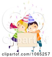Poster, Art Print Of Birthday Kids With A Sign