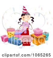 Poster, Art Print Of Birthday Girl With Presents 3