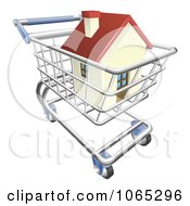 Poster, Art Print Of 3d House In A Shopping Cart