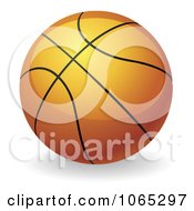 Clipart 3d Orange Basketball Royalty Free Vector Illustration