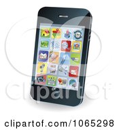 Poster, Art Print Of 3d Smart Phone With App Icons