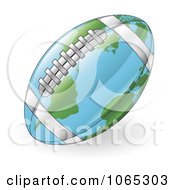 Poster, Art Print Of 3d American Football Map Globe