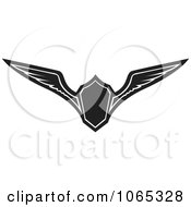 Clipart Shield With Wings 15 Royalty Free Vector Illustration