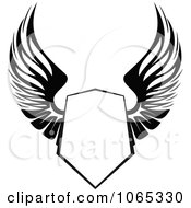 Clipart Shield With Wings 13 Royalty Free Vector Illustration