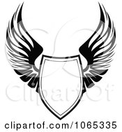 Clipart Shield With Wings 11 Royalty Free Vector Illustration