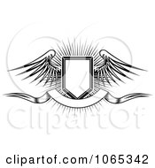 Clipart Shield With Wings 10 Royalty Free Vector Illustration