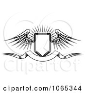 Clipart Shield With Wings 9 Royalty Free Vector Illustration