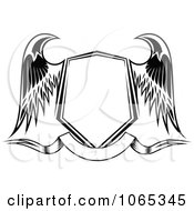 Clipart Shield With Wings 6 Royalty Free Vector Illustration