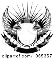 Clipart Shield With Wings 1 Royalty Free Vector Illustration