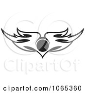 Clipart Black And White Wings 2 Royalty Free Vector Illustration