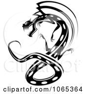 Clipart Scary Dragon Royalty Free Vector Illustration