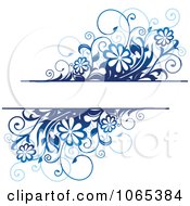 Clipart Blue Daisy Background With Copyspace Royalty Free Vector Illustration