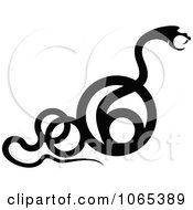 Clipart Black Snake Design Element 3 Royalty Free Vector Illustration
