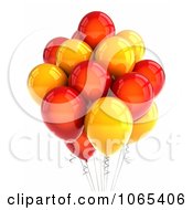 Poster, Art Print Of 3d Yellow And Red Helium Party Balloons