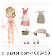 Poster, Art Print Of Paper Doll Girl And Clothing 2