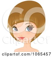 Poster, Art Print Of Woman With Dirty Blond Hair In A Bob Cut 1