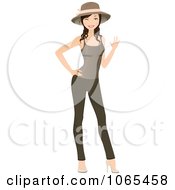 Poster, Art Print Of Woman Wearing Leggings Hat And Tank Top 3