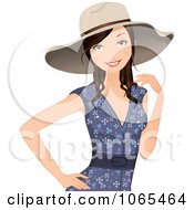 Poster, Art Print Of Woman In A Summer Dress And Hat